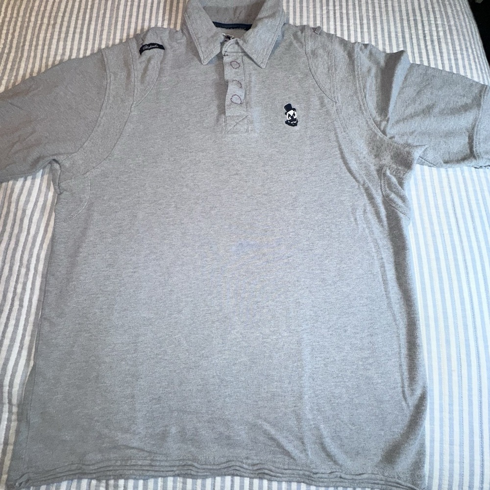 Akademiks AKDMKS Polo Shirt Mens 2XL Gray Short Sleeve Embroidered‎ Logo